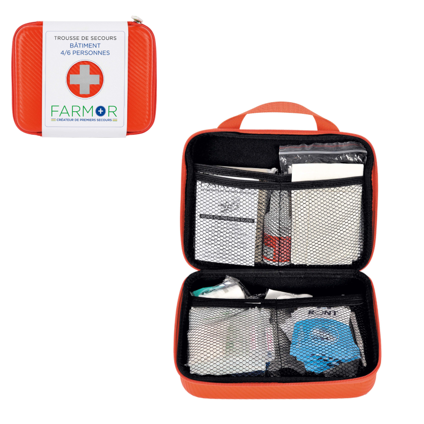 Trousse de secours pour bâtiment - 4 à 6 personnes